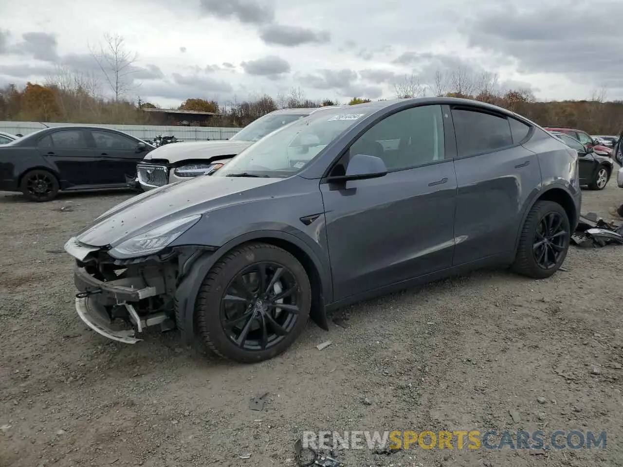 1 Photograph of a damaged car 5YJYGDEE4MF174283 TESLA MODEL Y 2021