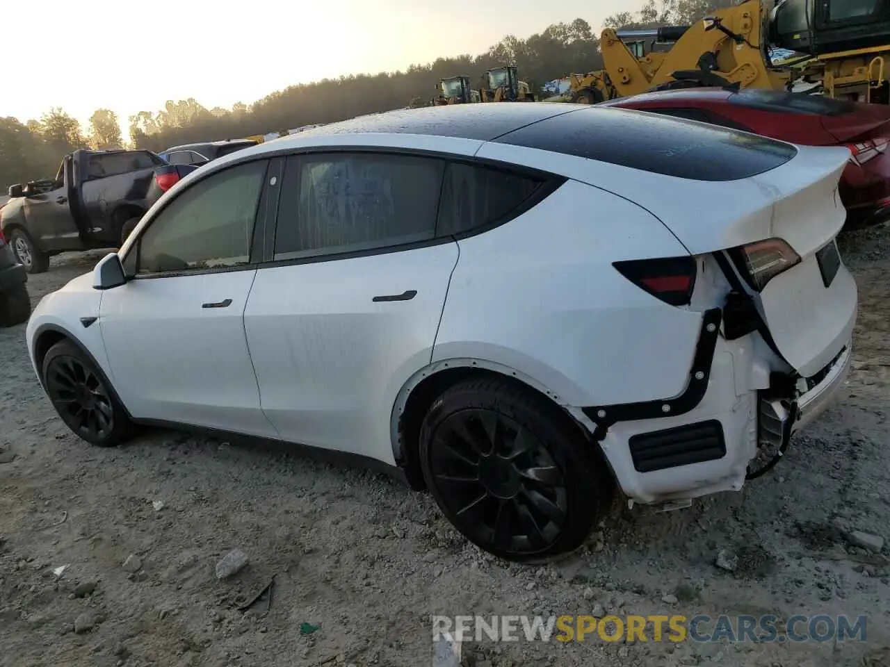 2 Photograph of a damaged car 5YJYGDEE4MF191973 TESLA MODEL Y 2021