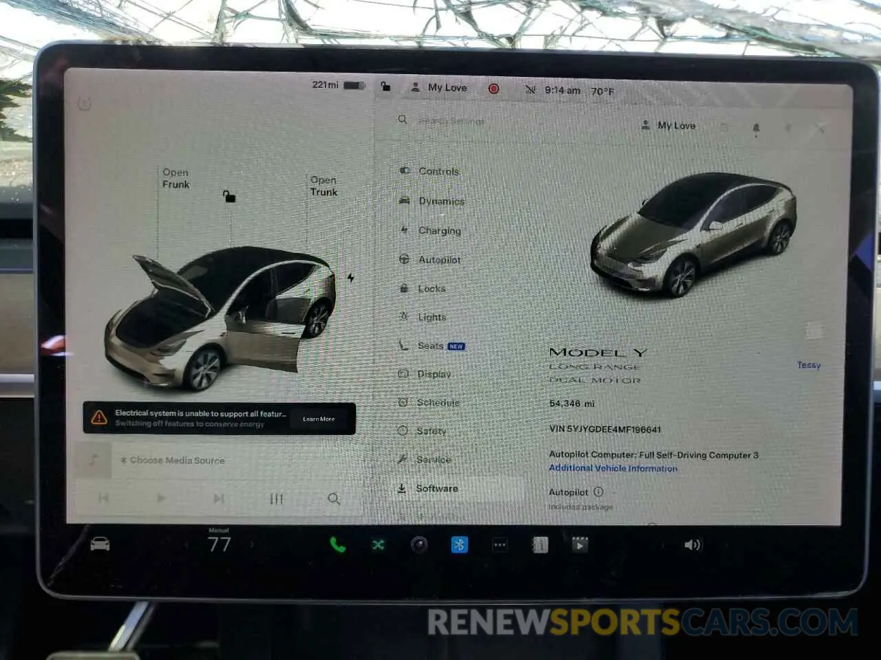 9 Photograph of a damaged car 5YJYGDEE4MF196641 TESLA MODEL Y 2021