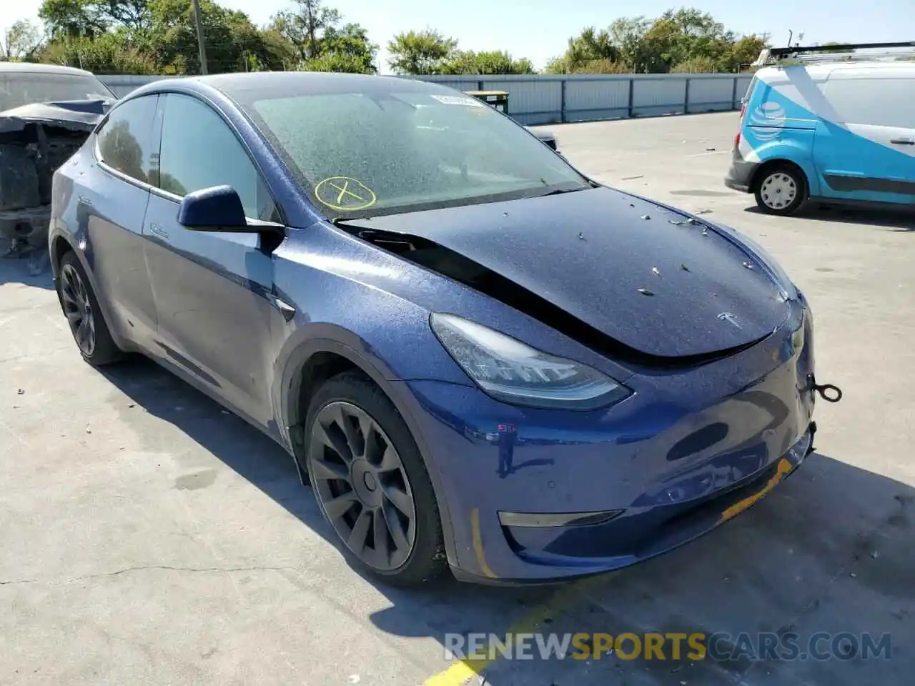 1 Photograph of a damaged car 5YJYGDEE4MF200817 TESLA MODEL Y 2021