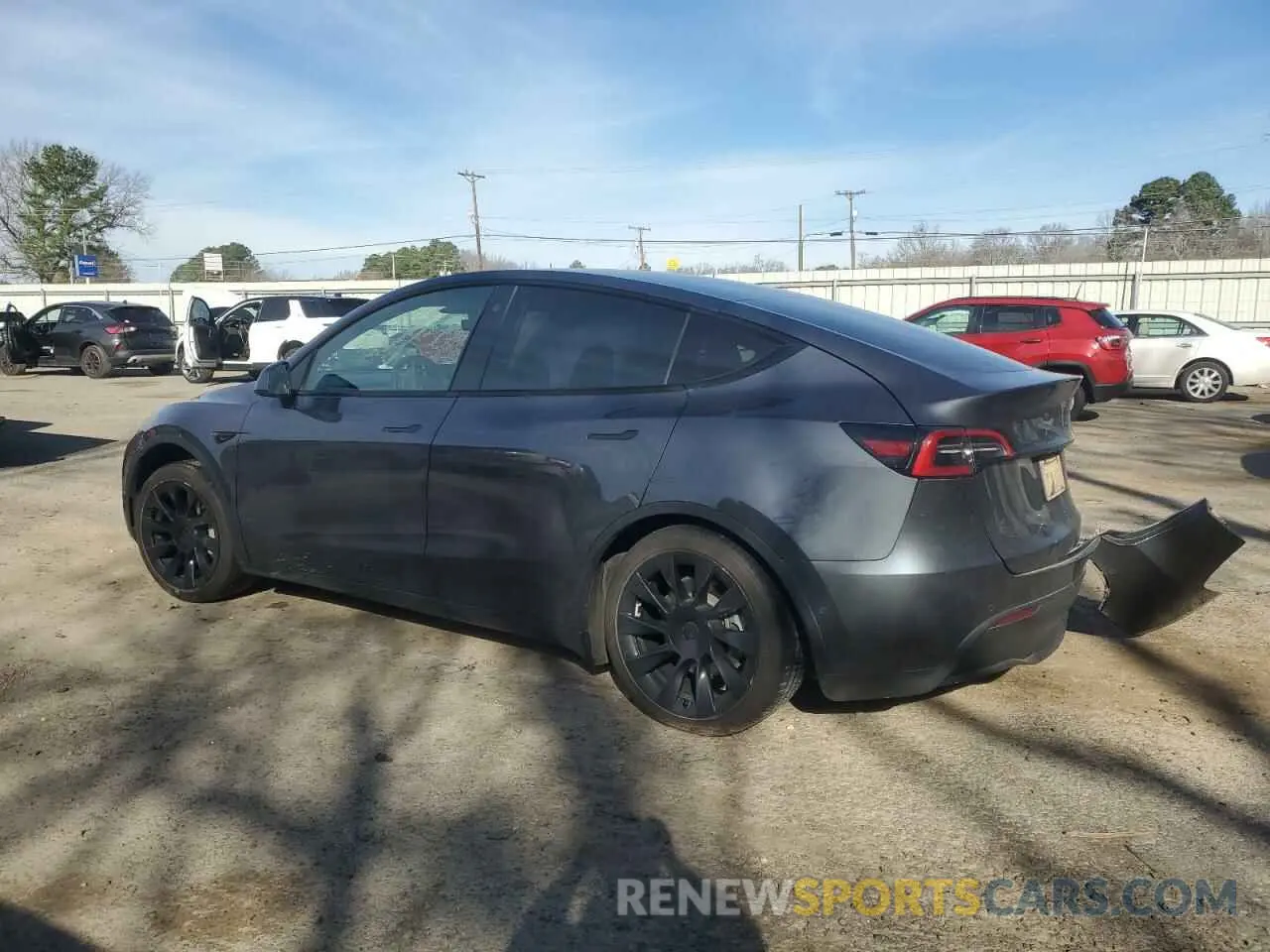 2 Photograph of a damaged car 5YJYGDEE4MF208593 TESLA MODEL Y 2021