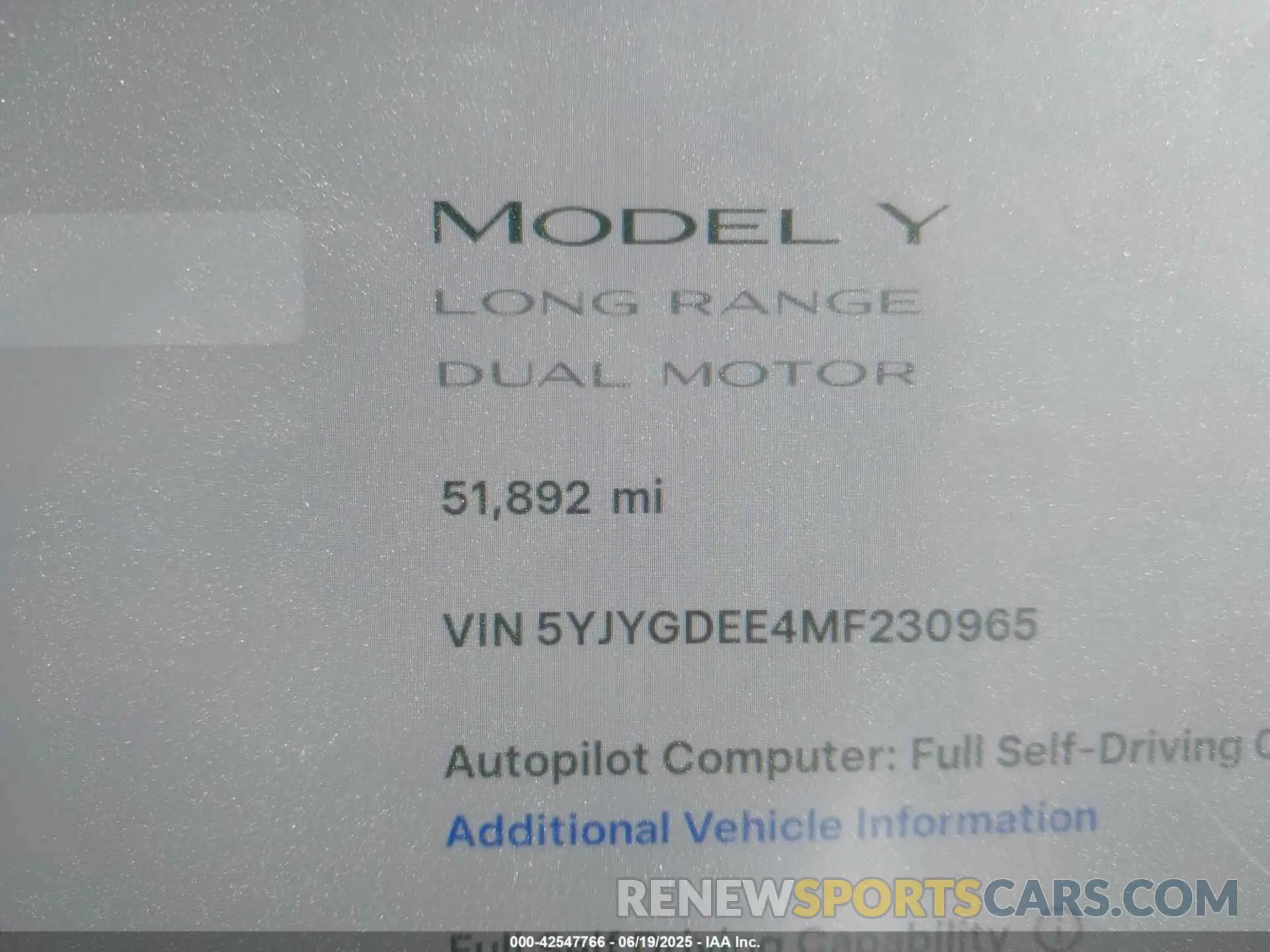 16 Photograph of a damaged car 5YJYGDEE4MF230965 TESLA MODEL Y 2021
