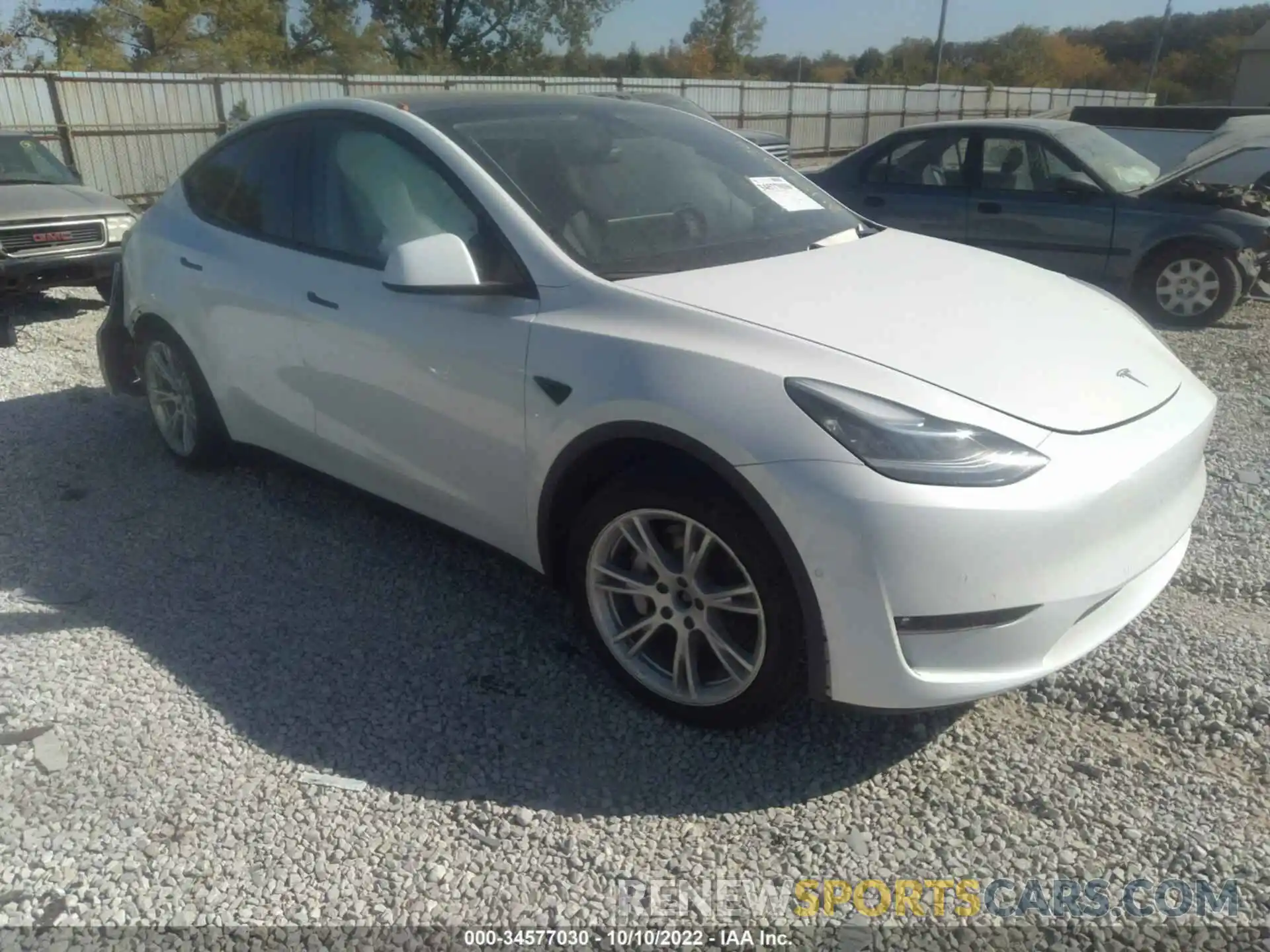 1 Photograph of a damaged car 5YJYGDEE4MF239519 TESLA MODEL Y 2021