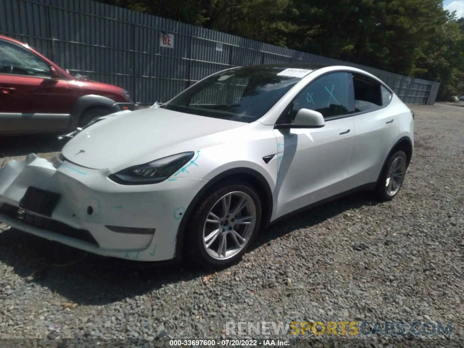 2 Photograph of a damaged car 5YJYGDEE4MF243506 TESLA MODEL Y 2021