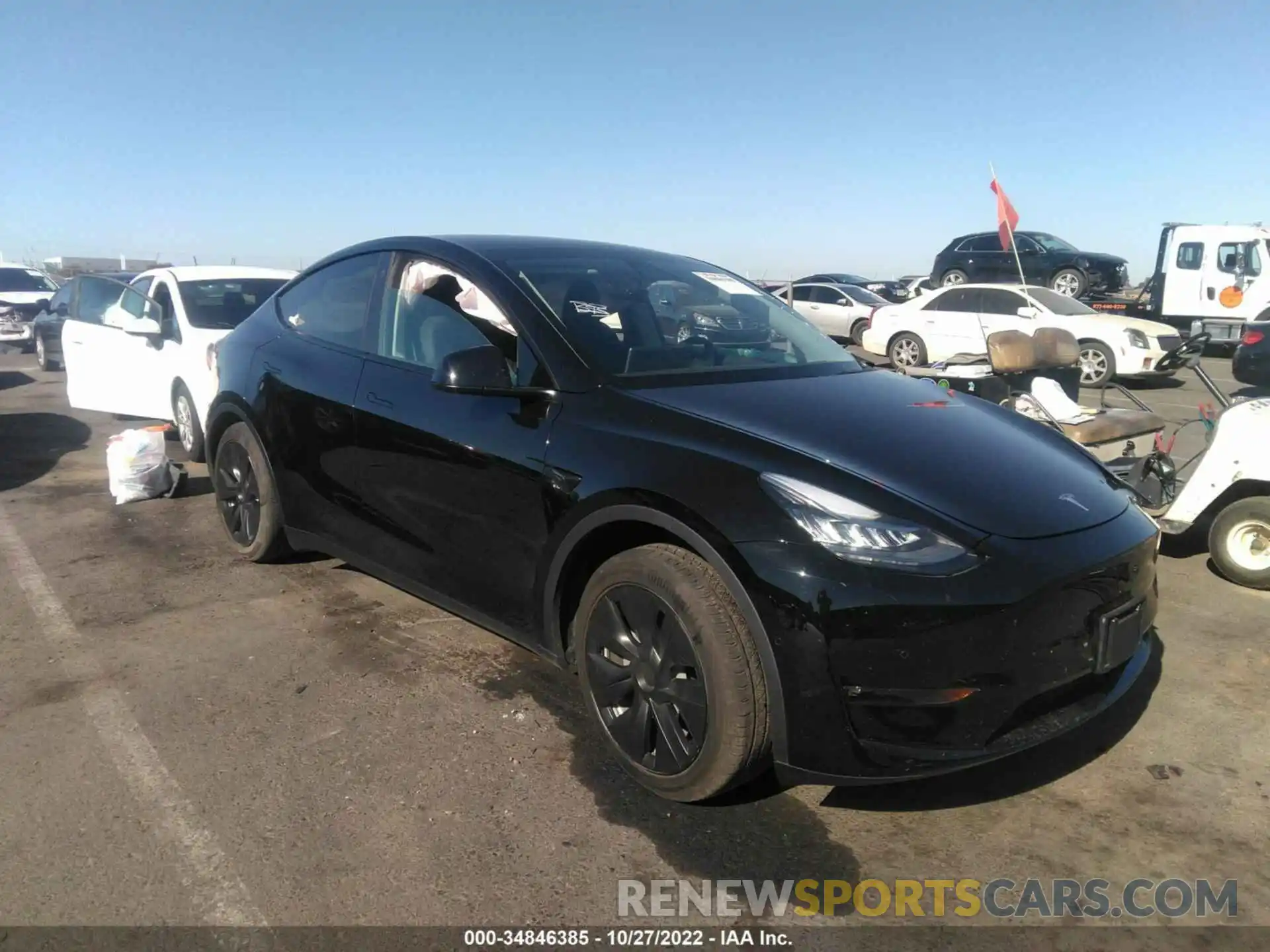 1 Photograph of a damaged car 5YJYGDEE4MF276229 TESLA MODEL Y 2021