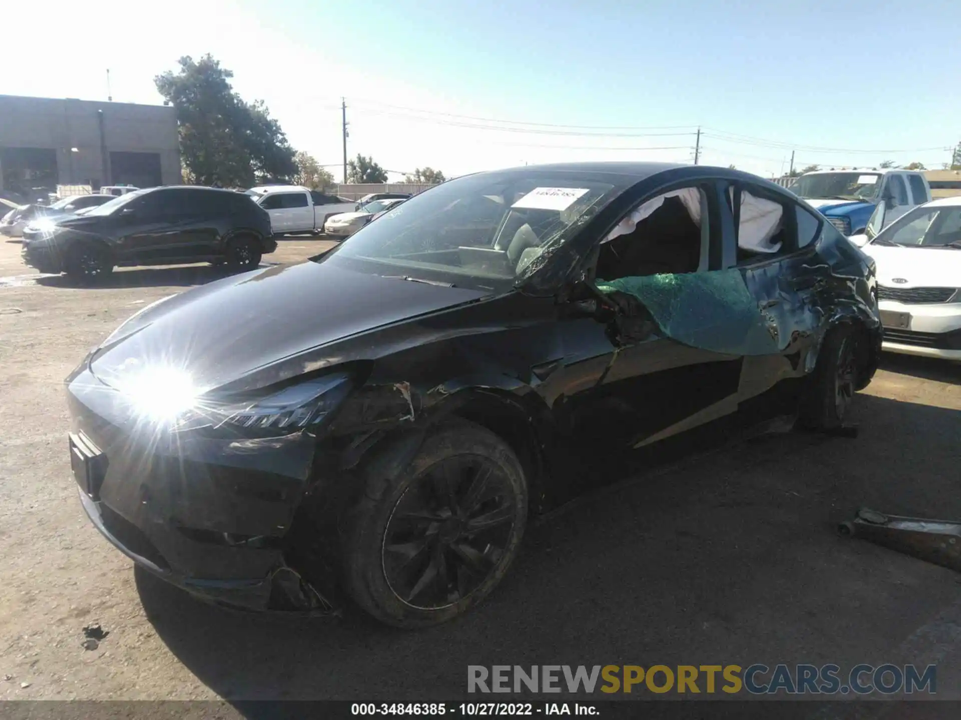 2 Photograph of a damaged car 5YJYGDEE4MF276229 TESLA MODEL Y 2021