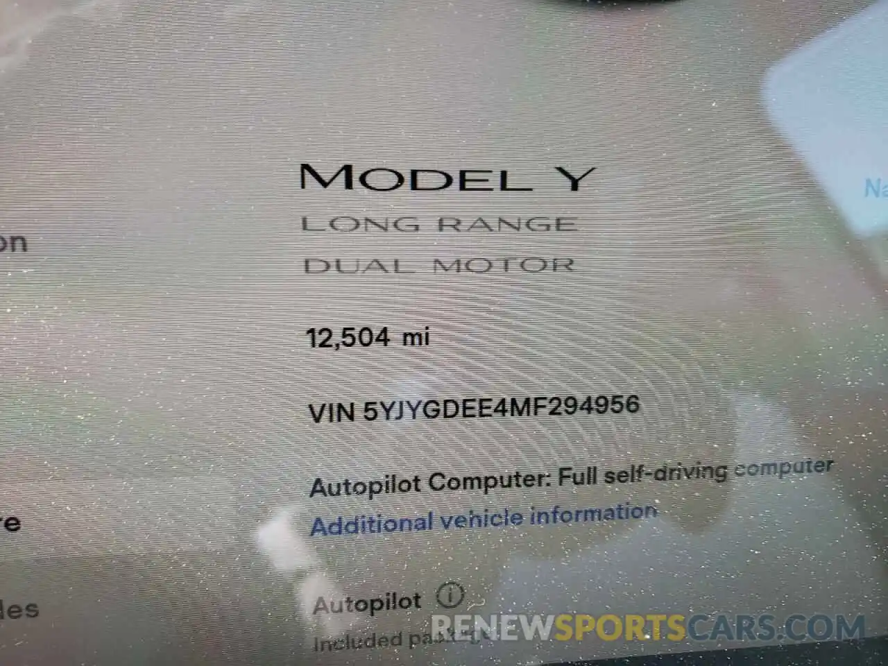 8 Photograph of a damaged car 5YJYGDEE4MF294956 TESLA MODEL Y 2021