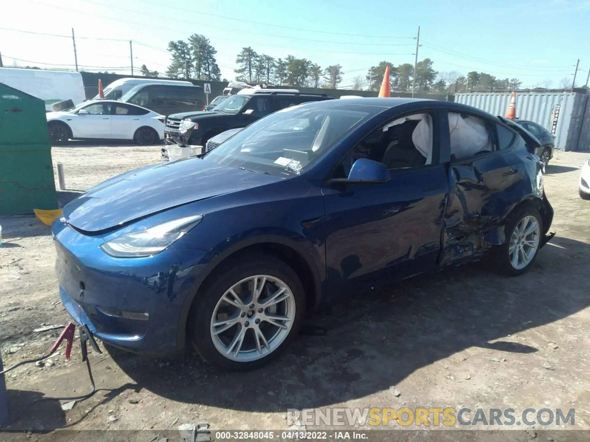 2 Photograph of a damaged car 5YJYGDEE4MF296979 TESLA MODEL Y 2021