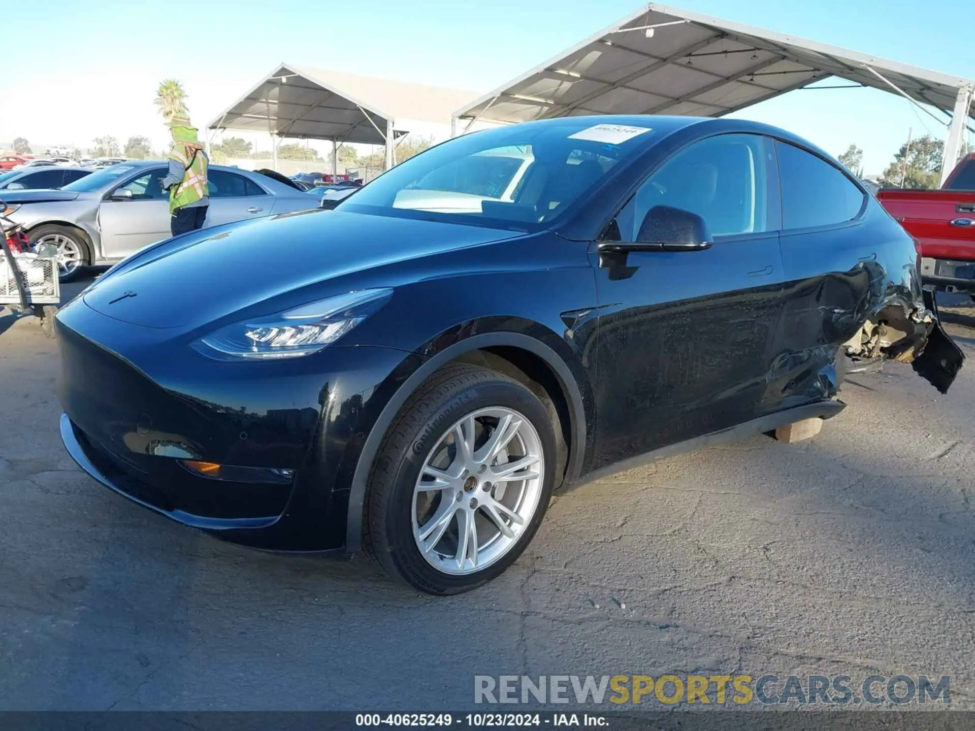 2 Photograph of a damaged car 5YJYGDEE4MF299459 TESLA MODEL Y 2021