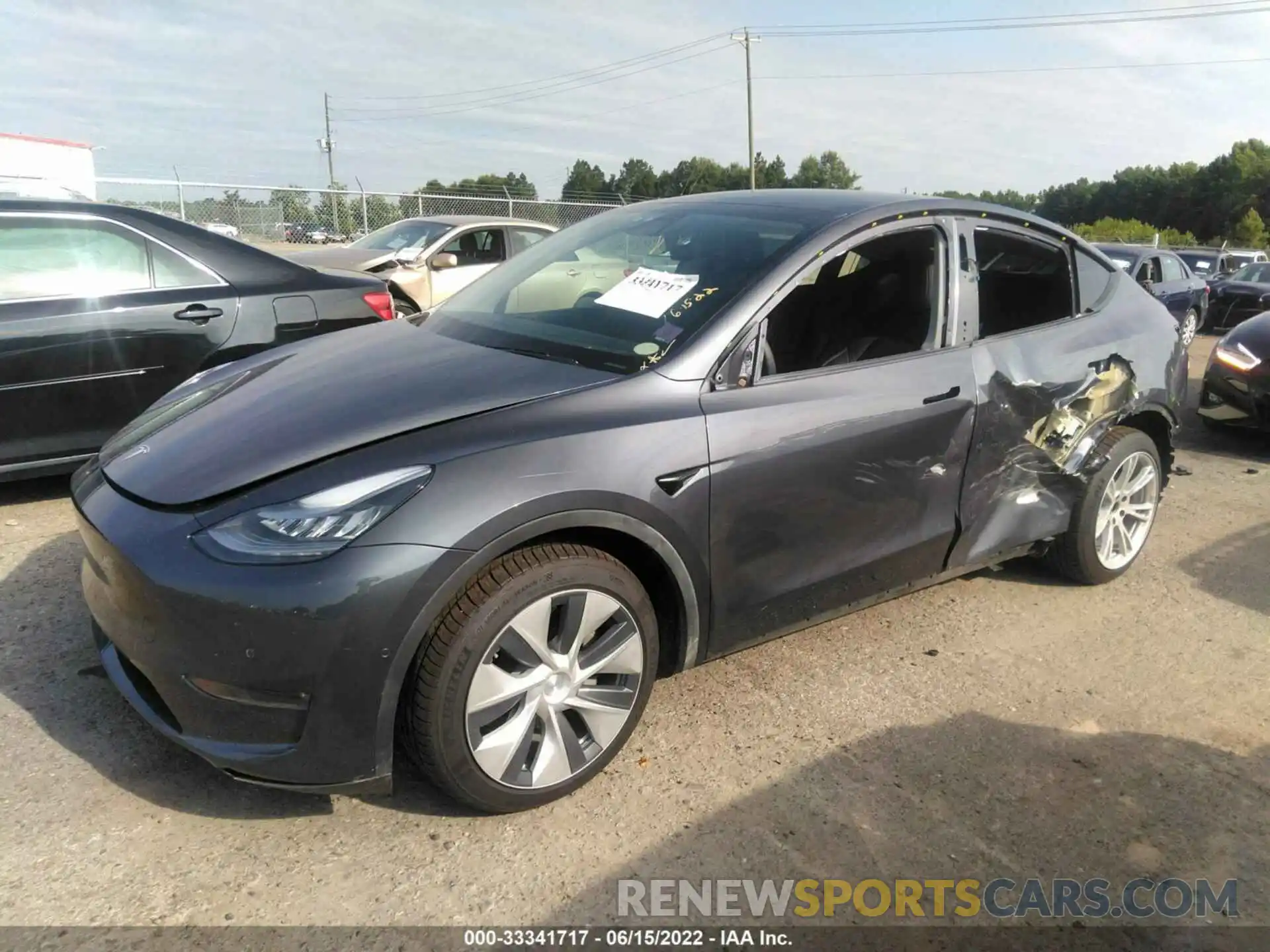 2 Photograph of a damaged car 5YJYGDEE5MF063080 TESLA MODEL Y 2021