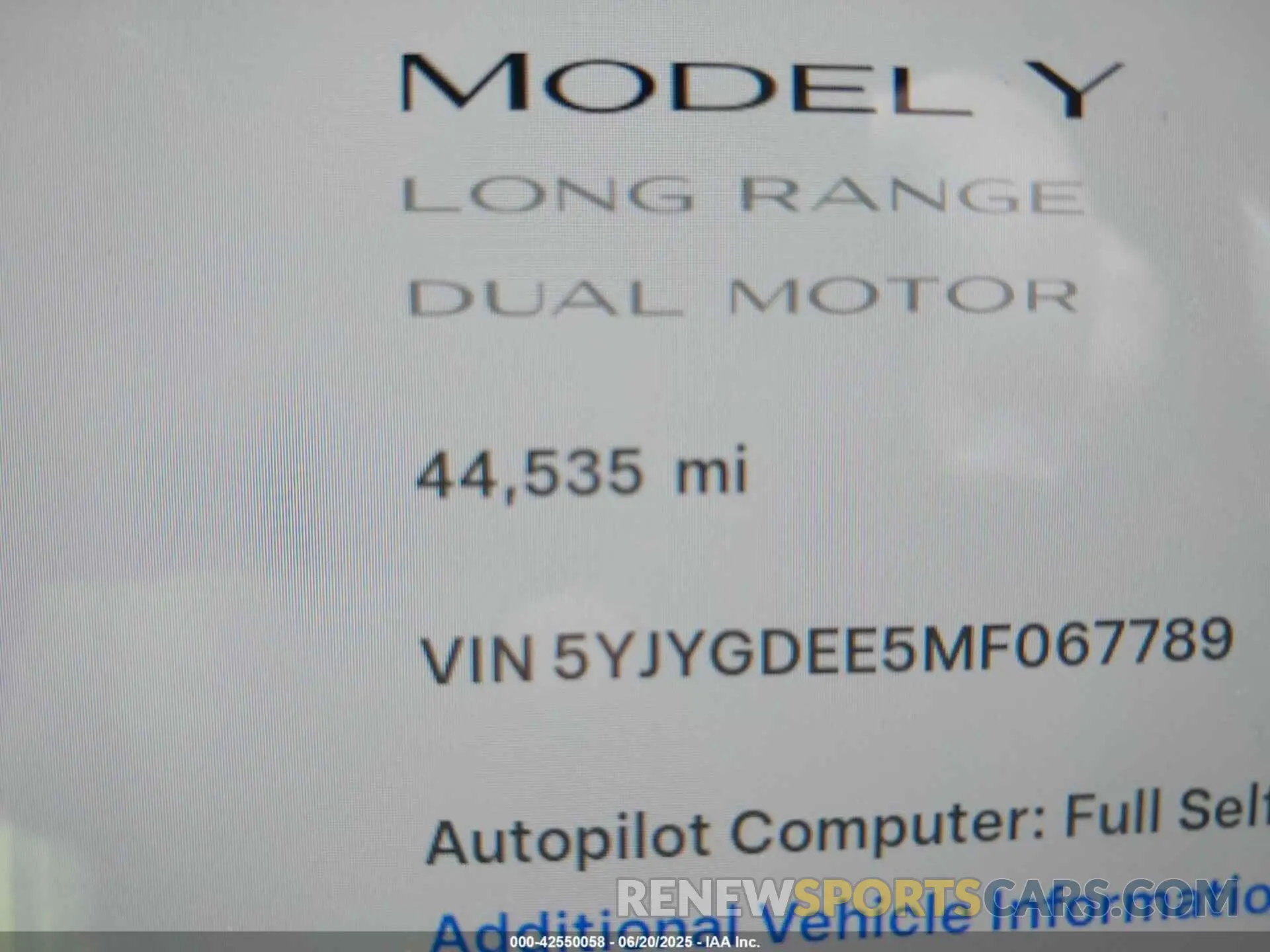 15 Photograph of a damaged car 5YJYGDEE5MF067789 TESLA MODEL Y 2021
