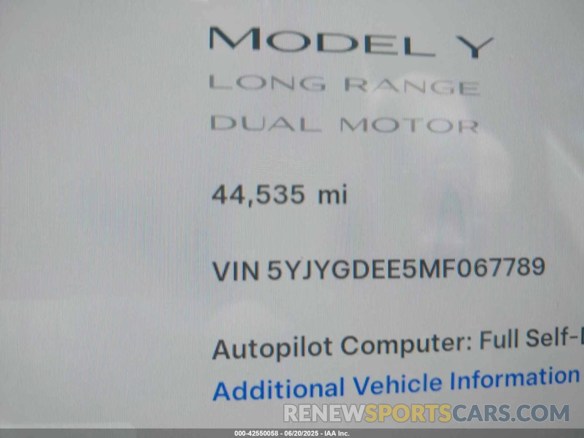 7 Photograph of a damaged car 5YJYGDEE5MF067789 TESLA MODEL Y 2021