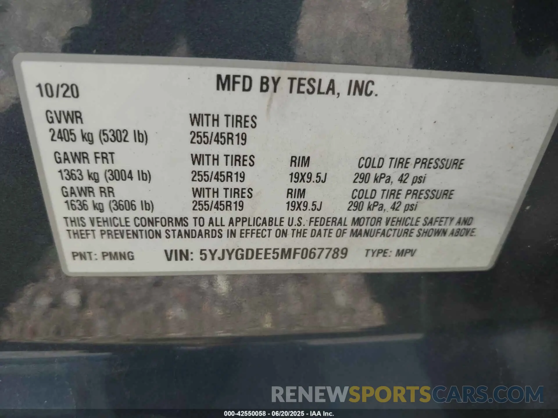 9 Photograph of a damaged car 5YJYGDEE5MF067789 TESLA MODEL Y 2021