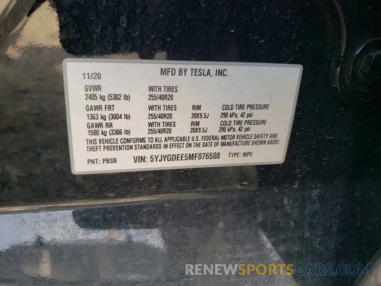 12 Photograph of a damaged car 5YJYGDEE5MF076508 TESLA MODEL Y 2021