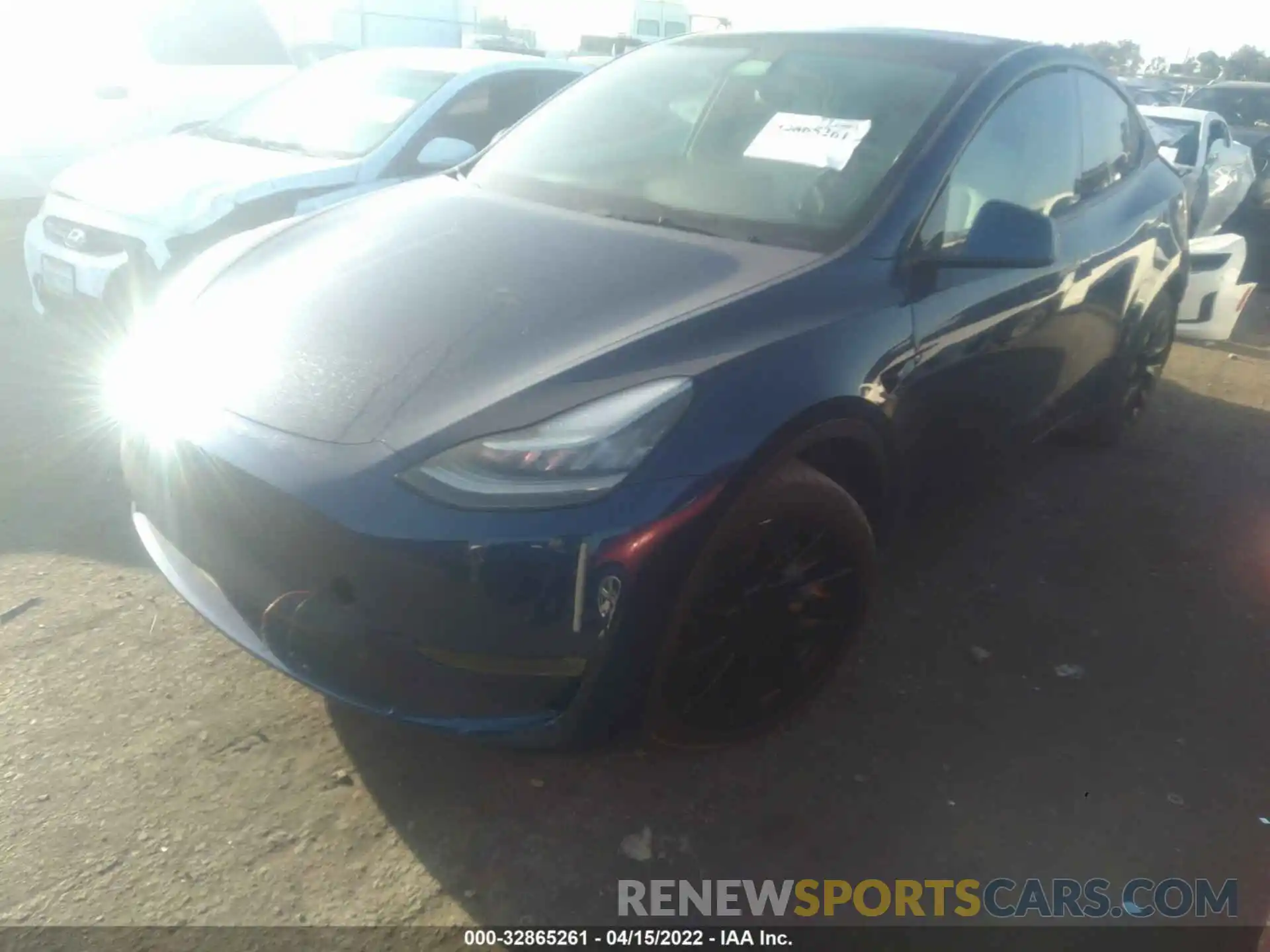 2 Photograph of a damaged car 5YJYGDEE5MF089159 TESLA MODEL Y 2021