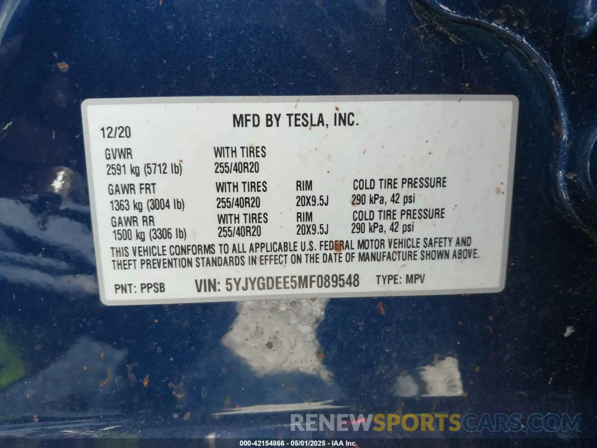9 Photograph of a damaged car 5YJYGDEE5MF089548 TESLA MODEL Y 2021