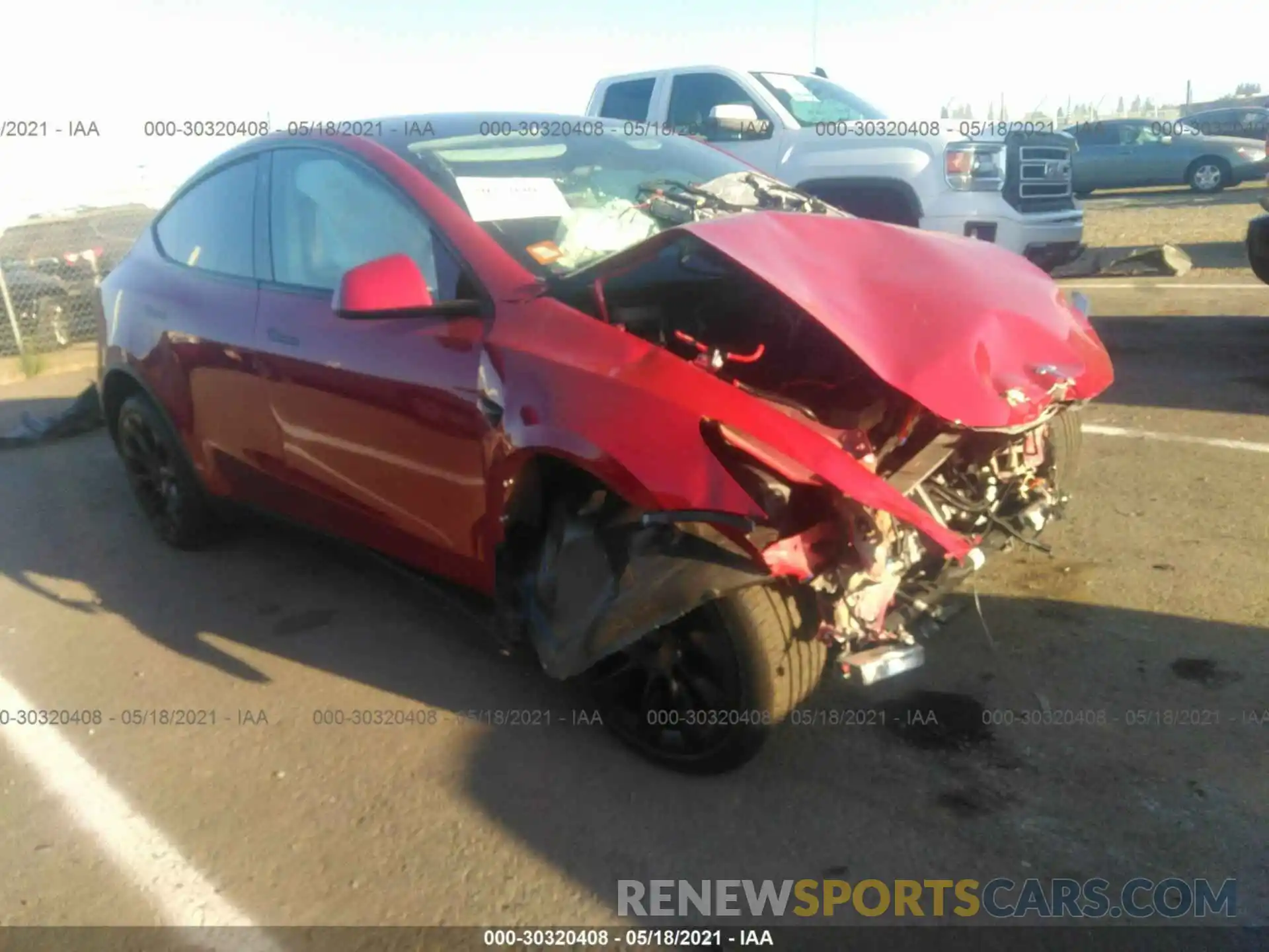 1 Photograph of a damaged car 5YJYGDEE5MF089789 TESLA MODEL Y 2021