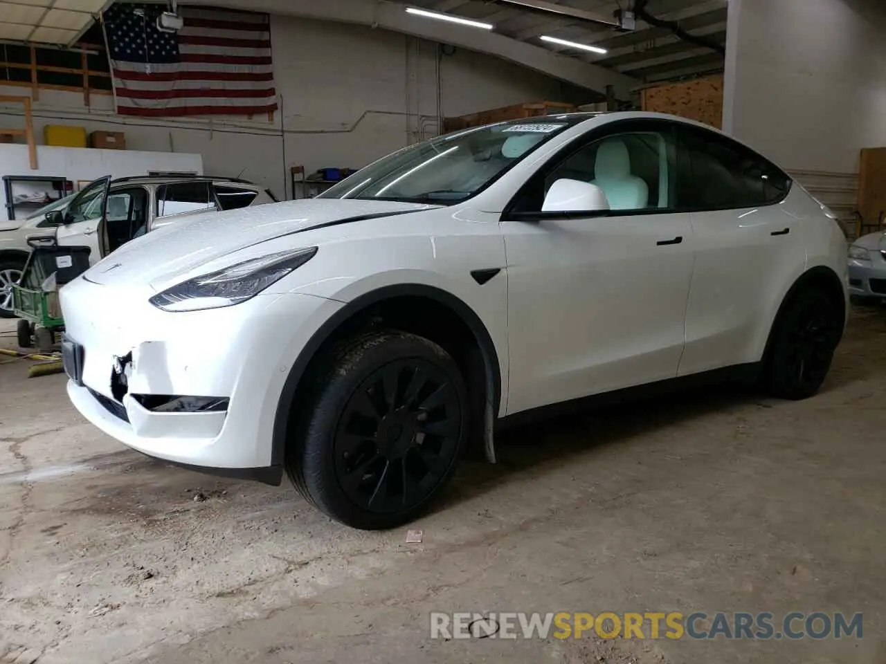 1 Photograph of a damaged car 5YJYGDEE5MF092949 TESLA MODEL Y 2021