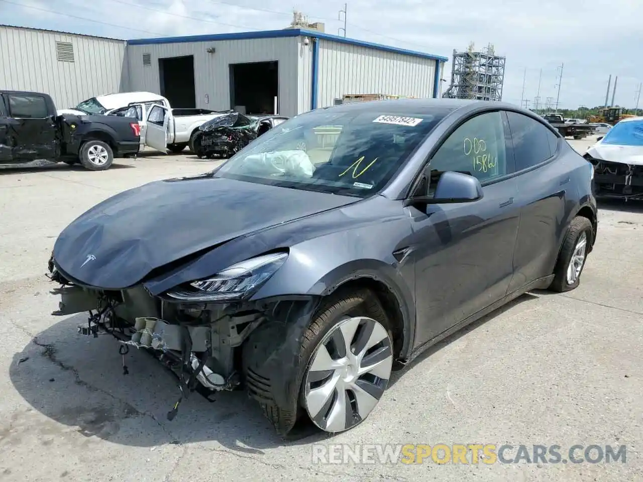 2 Photograph of a damaged car 5YJYGDEE5MF138344 TESLA MODEL Y 2021