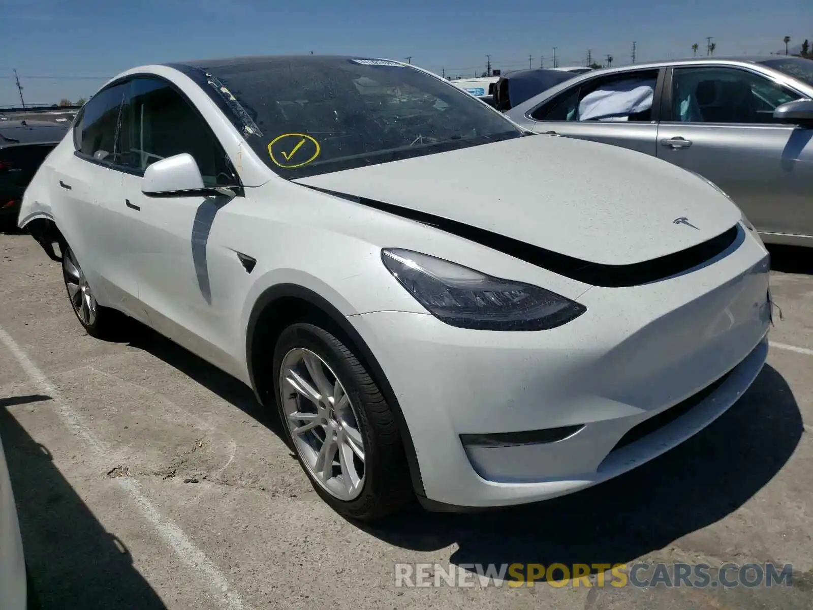 1 Photograph of a damaged car 5YJYGDEE5MF149635 TESLA MODEL Y 2021