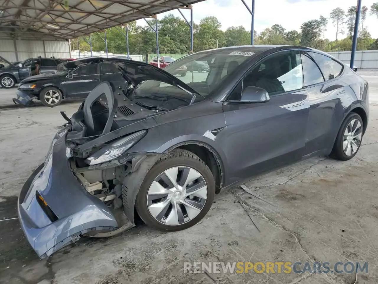 1 Photograph of a damaged car 5YJYGDEE5MF176821 TESLA MODEL Y 2021