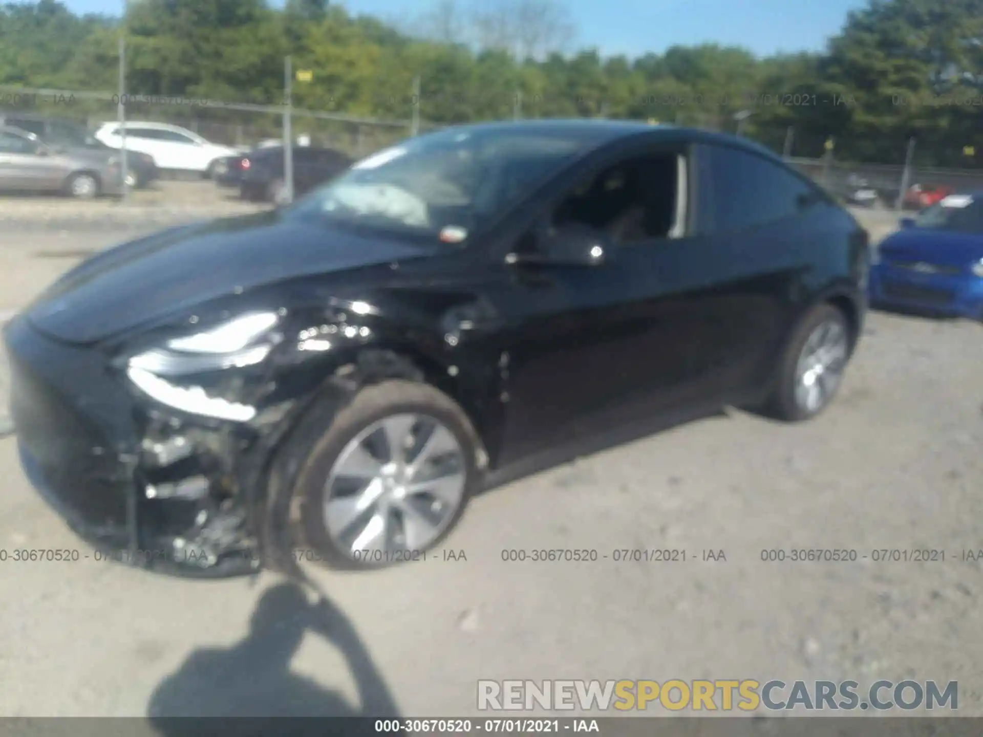 2 Photograph of a damaged car 5YJYGDEE5MF190847 TESLA MODEL Y 2021