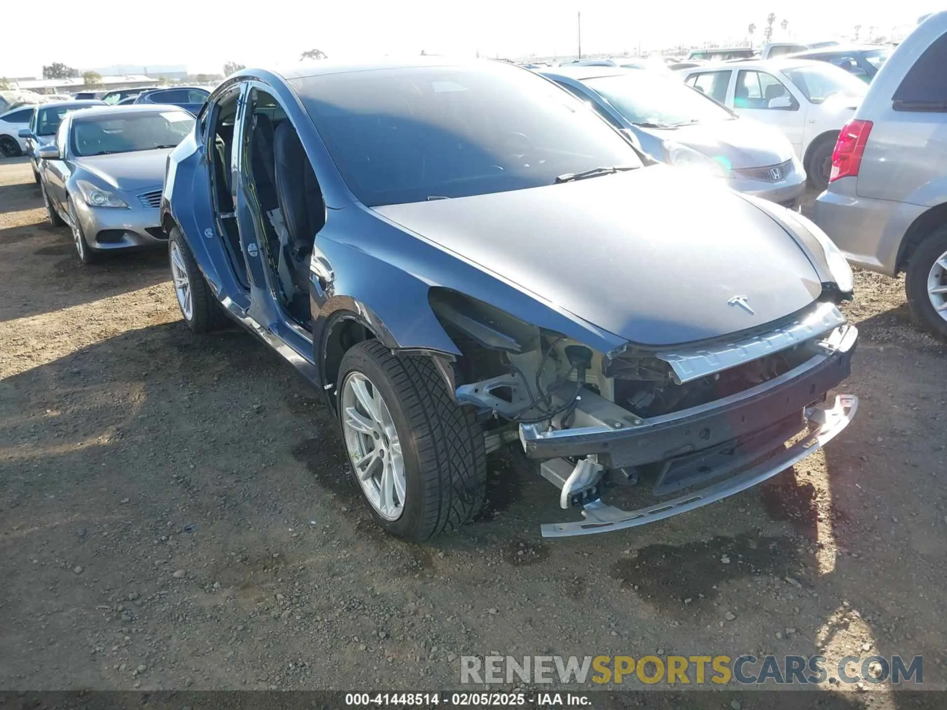1 Photograph of a damaged car 5YJYGDEE5MF191142 TESLA MODEL Y 2021