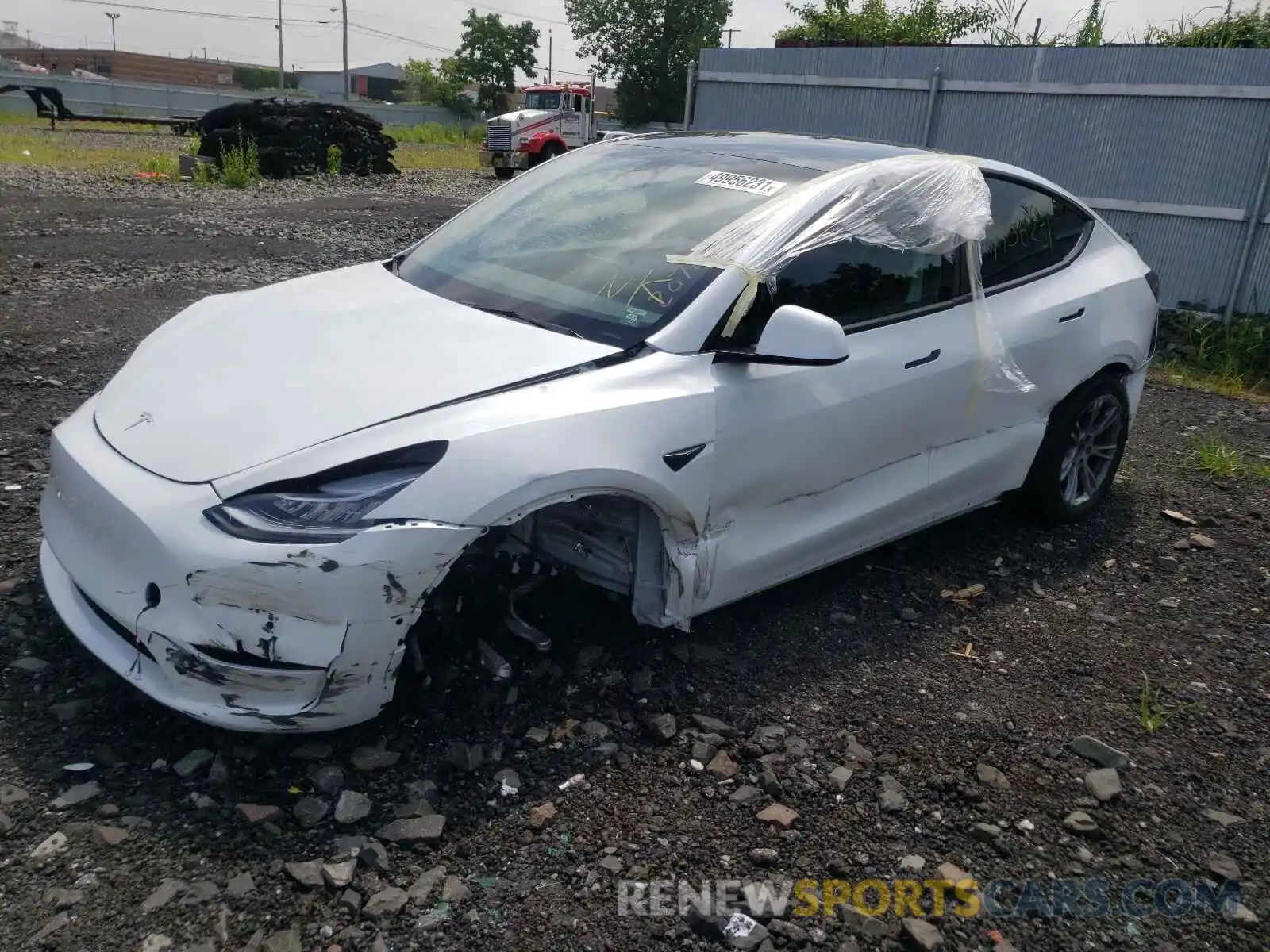 2 Photograph of a damaged car 5YJYGDEE5MF207761 TESLA MODEL Y 2021