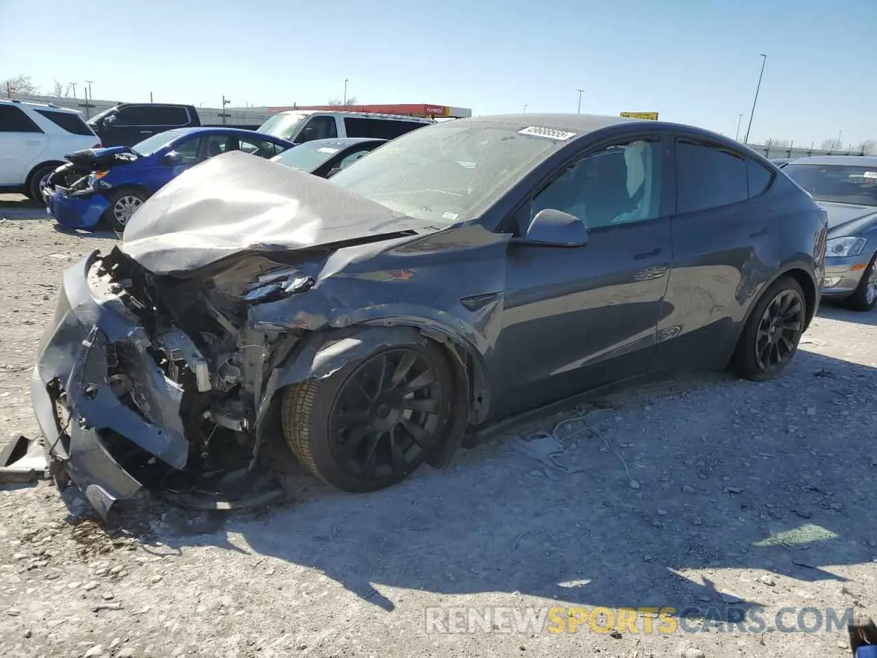 1 Photograph of a damaged car 5YJYGDEE5MF211051 TESLA MODEL Y 2021
