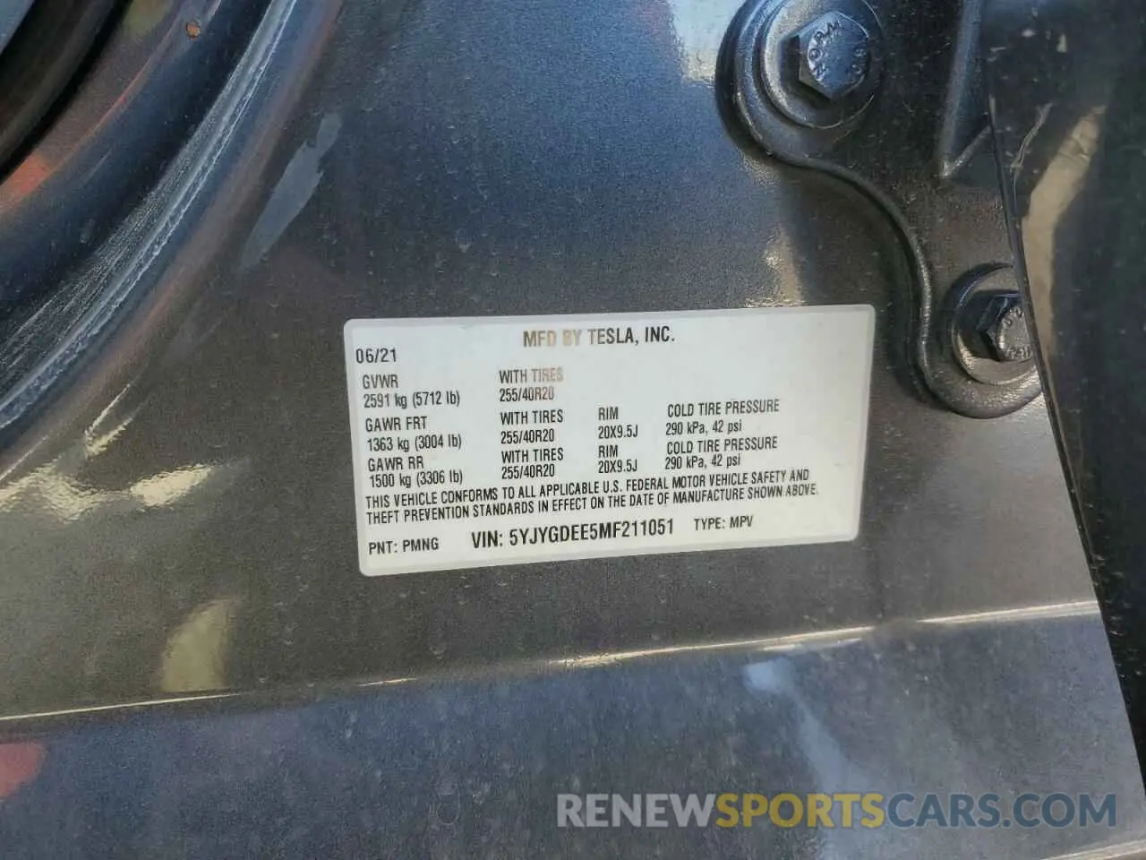 13 Photograph of a damaged car 5YJYGDEE5MF211051 TESLA MODEL Y 2021
