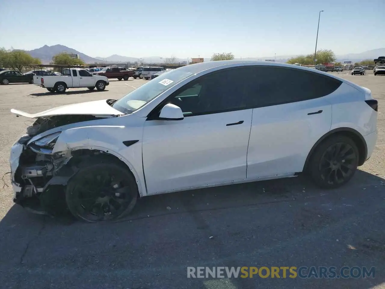 1 Photograph of a damaged car 5YJYGDEE5MF233499 TESLA MODEL Y 2021