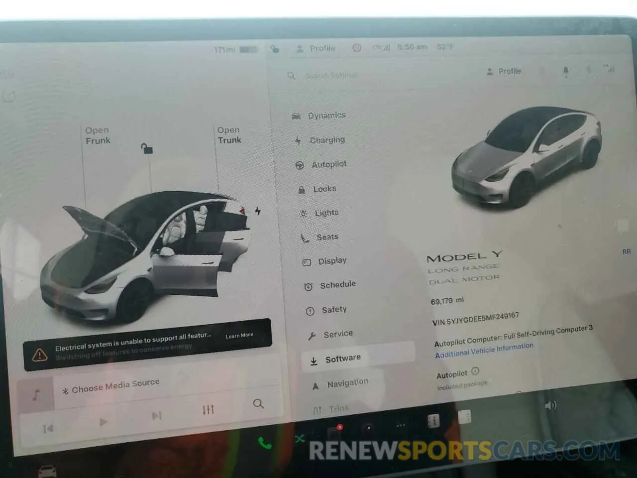 9 Photograph of a damaged car 5YJYGDEE5MF249167 TESLA MODEL Y 2021
