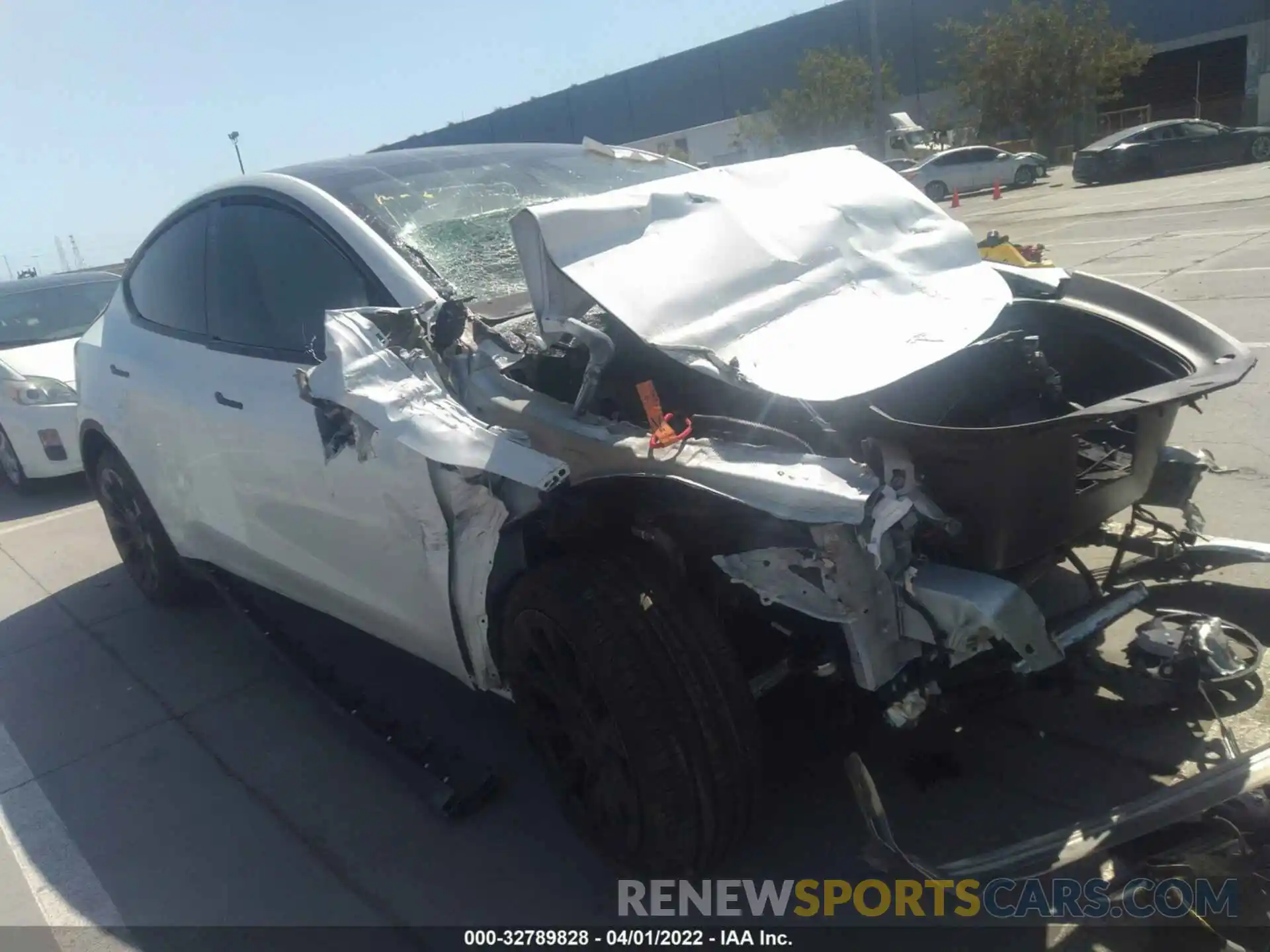 1 Photograph of a damaged car 5YJYGDEE5MF255924 TESLA MODEL Y 2021