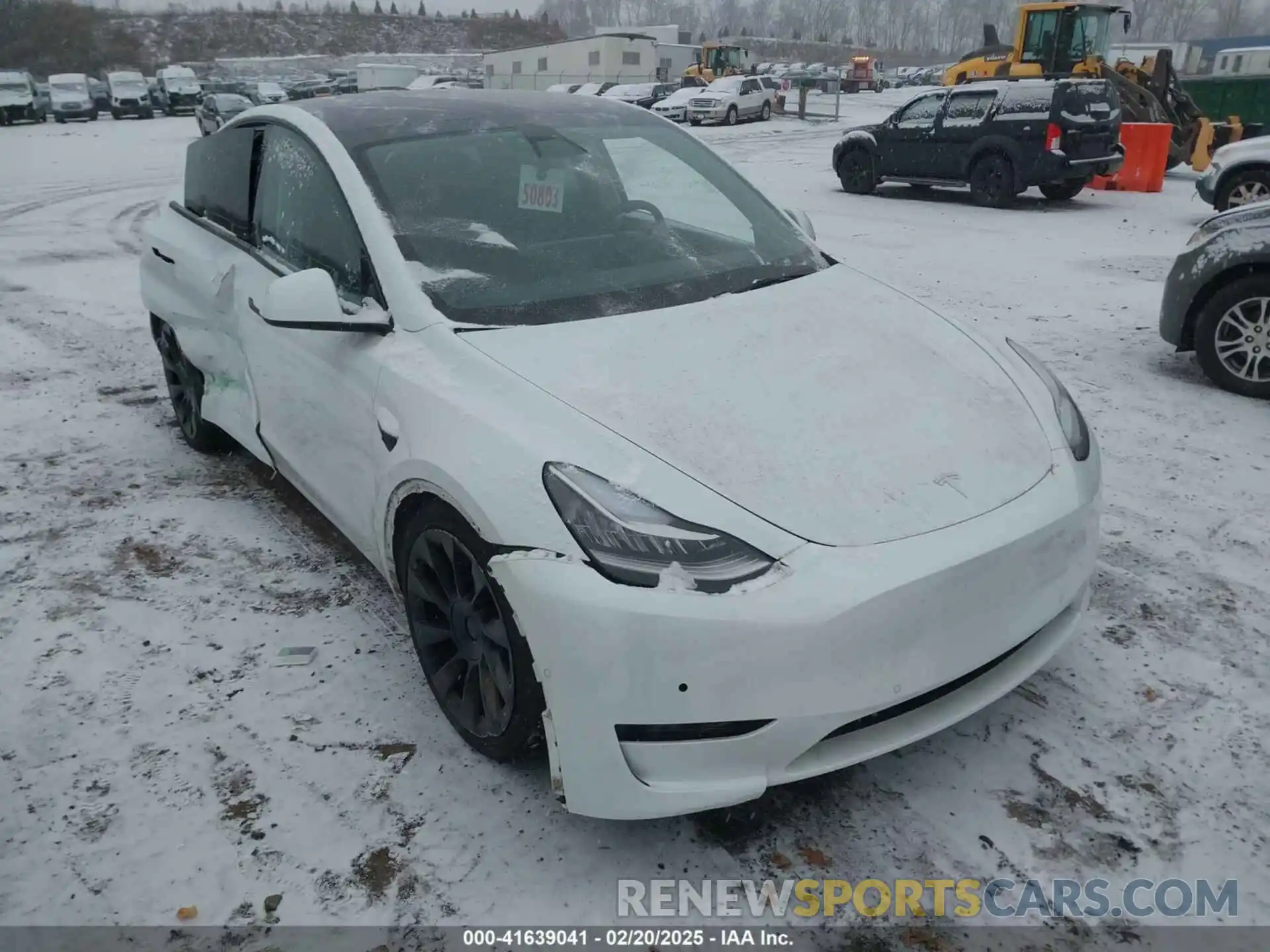 1 Photograph of a damaged car 5YJYGDEE5MF279477 TESLA MODEL Y 2021