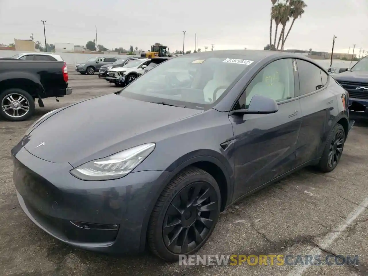 2 Photograph of a damaged car 5YJYGDEE5MF283741 TESLA MODEL Y 2021