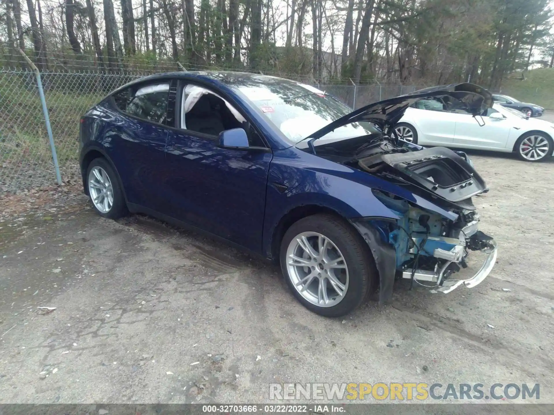 1 Photograph of a damaged car 5YJYGDEE6MF063895 TESLA MODEL Y 2021