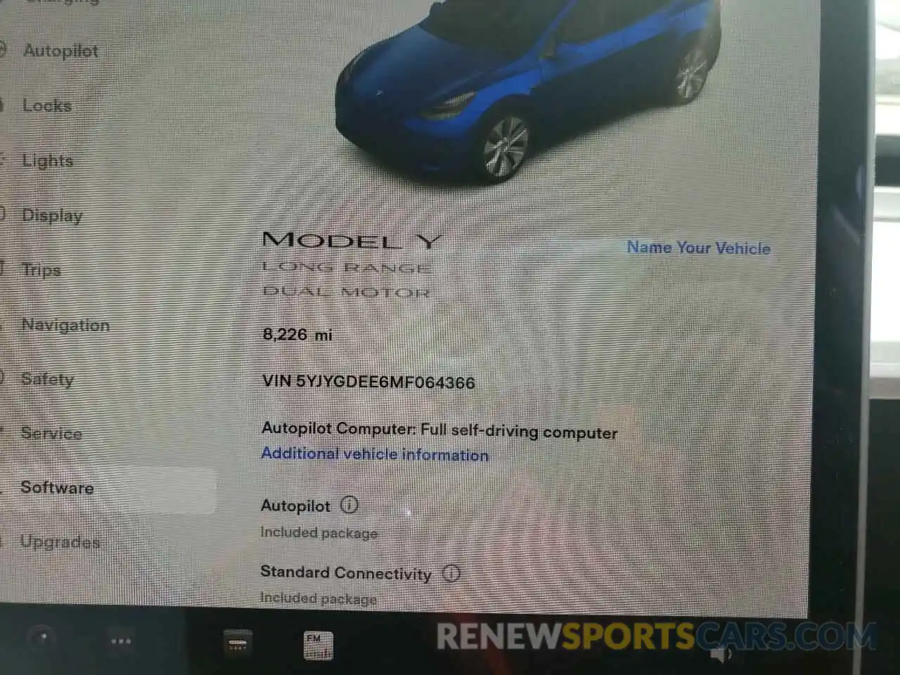 8 Photograph of a damaged car 5YJYGDEE6MF064366 TESLA MODEL Y 2021