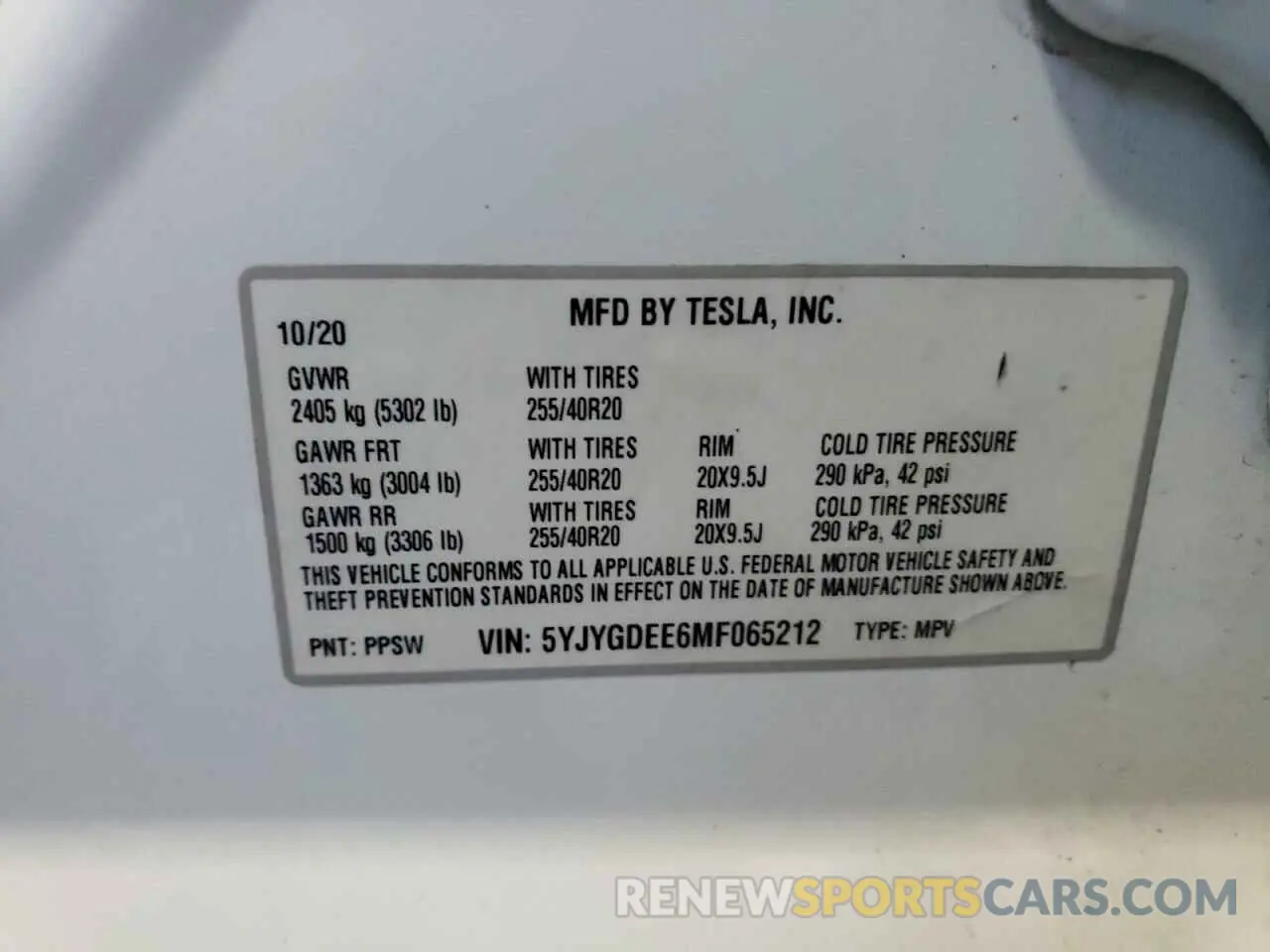 14 Photograph of a damaged car 5YJYGDEE6MF065212 TESLA MODEL Y 2021