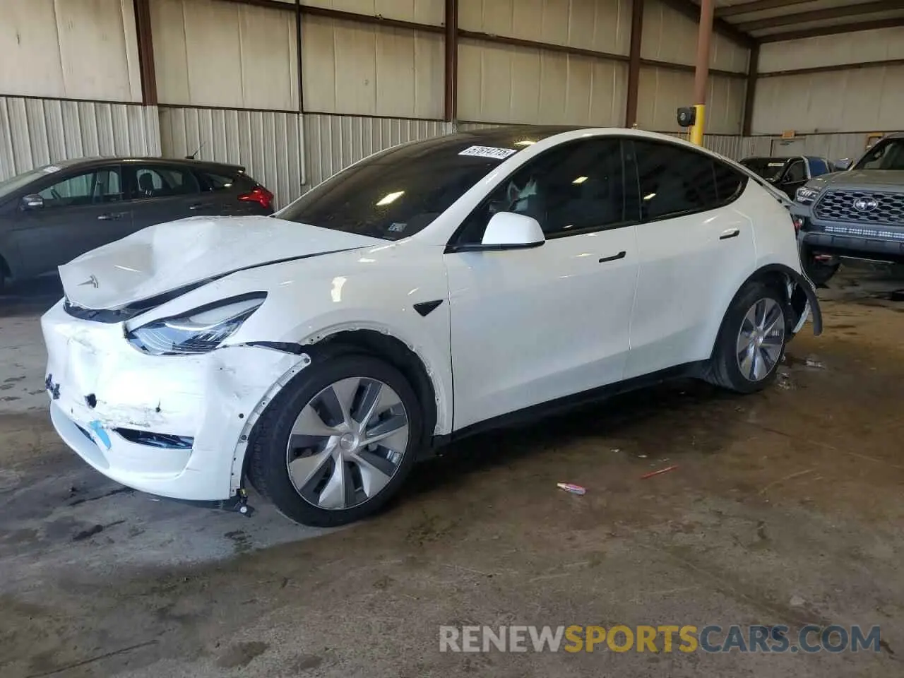 1 Photograph of a damaged car 5YJYGDEE6MF072824 TESLA MODEL Y 2021