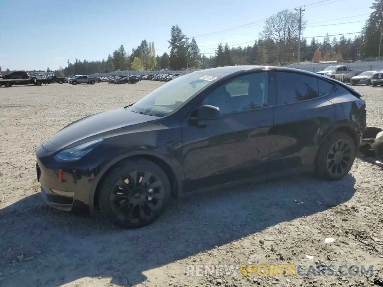 1 Photograph of a damaged car 5YJYGDEE6MF073939 TESLA MODEL Y 2021
