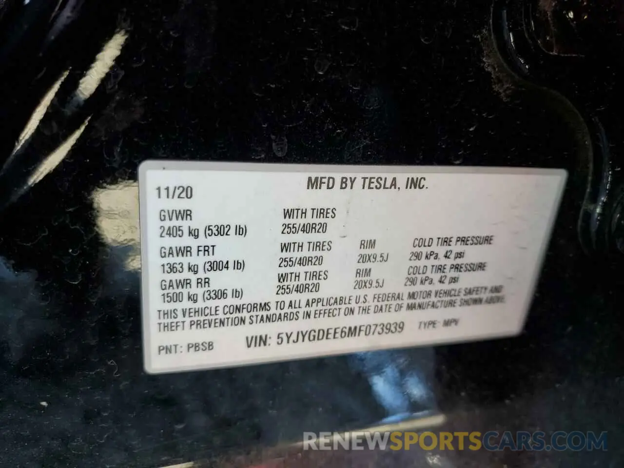12 Photograph of a damaged car 5YJYGDEE6MF073939 TESLA MODEL Y 2021