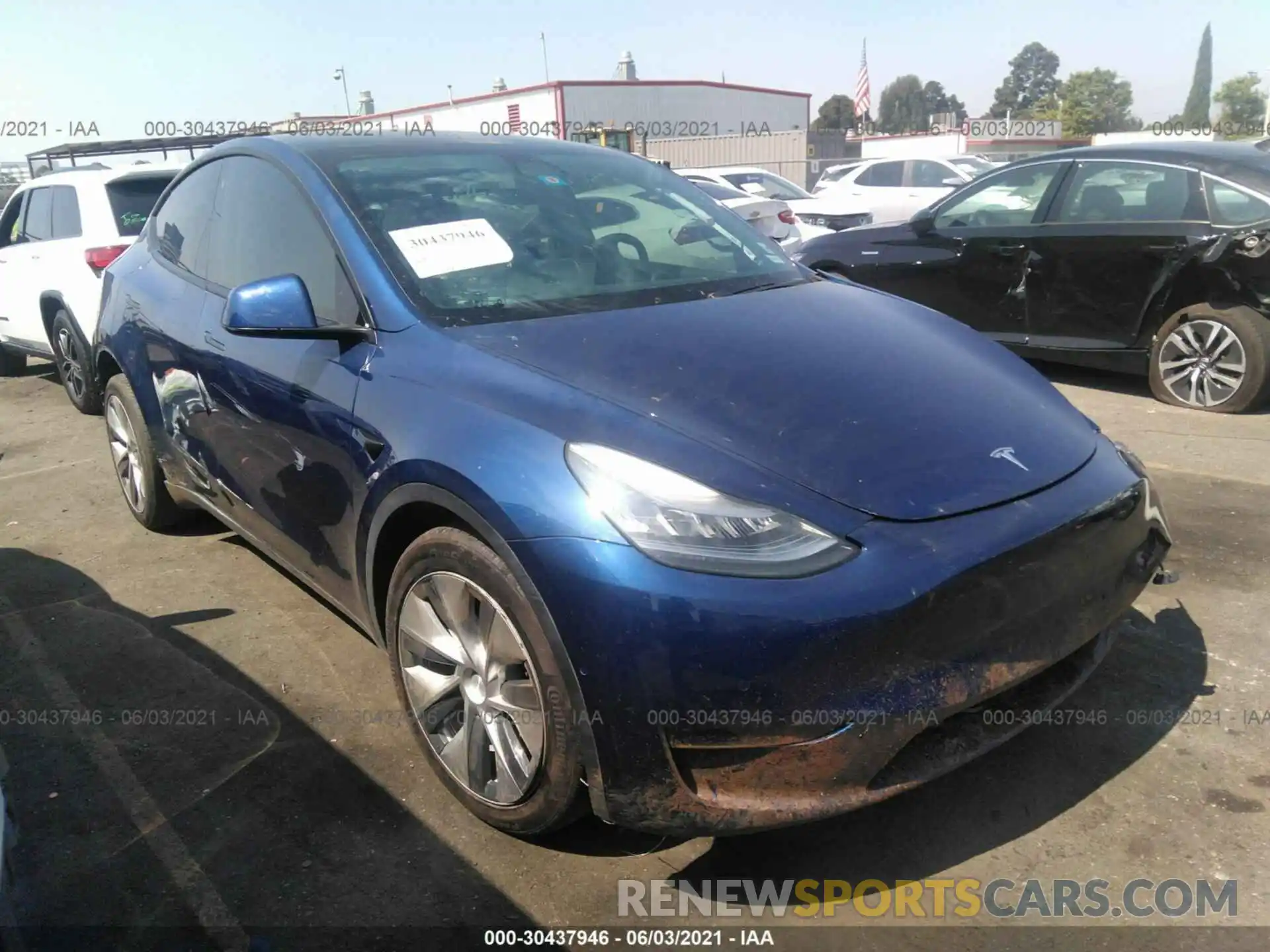 1 Photograph of a damaged car 5YJYGDEE6MF075349 TESLA MODEL Y 2021