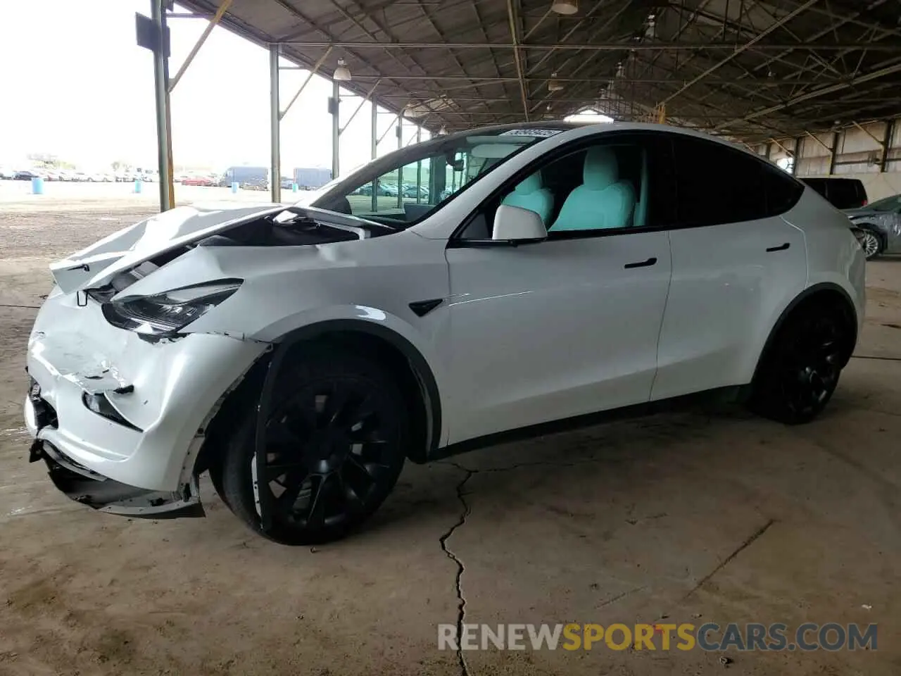 1 Photograph of a damaged car 5YJYGDEE6MF075819 TESLA MODEL Y 2021