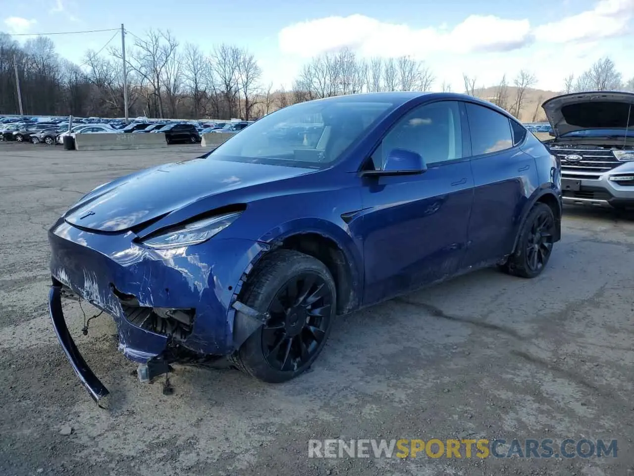 1 Photograph of a damaged car 5YJYGDEE6MF076873 TESLA MODEL Y 2021