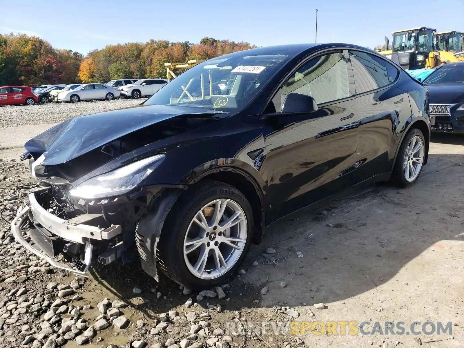 2 Photograph of a damaged car 5YJYGDEE6MF077120 TESLA MODEL Y 2021