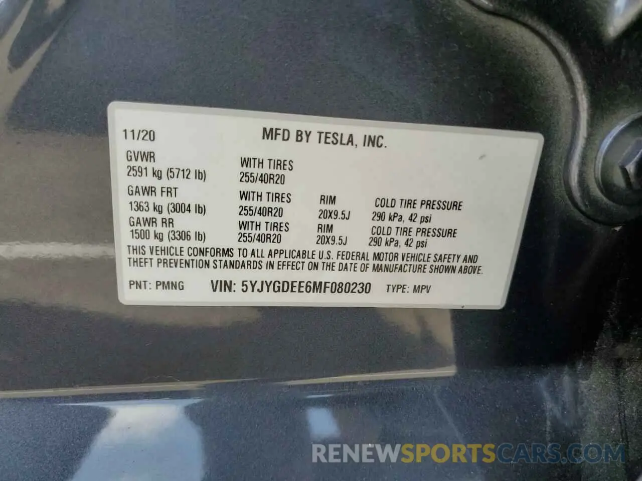 13 Photograph of a damaged car 5YJYGDEE6MF080230 TESLA MODEL Y 2021