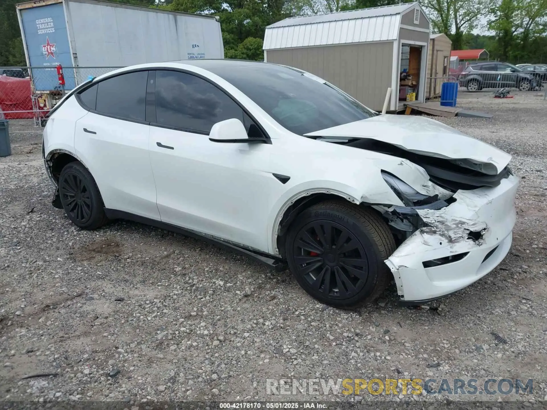 1 Photograph of a damaged car 5YJYGDEE6MF083029 TESLA MODEL Y 2021