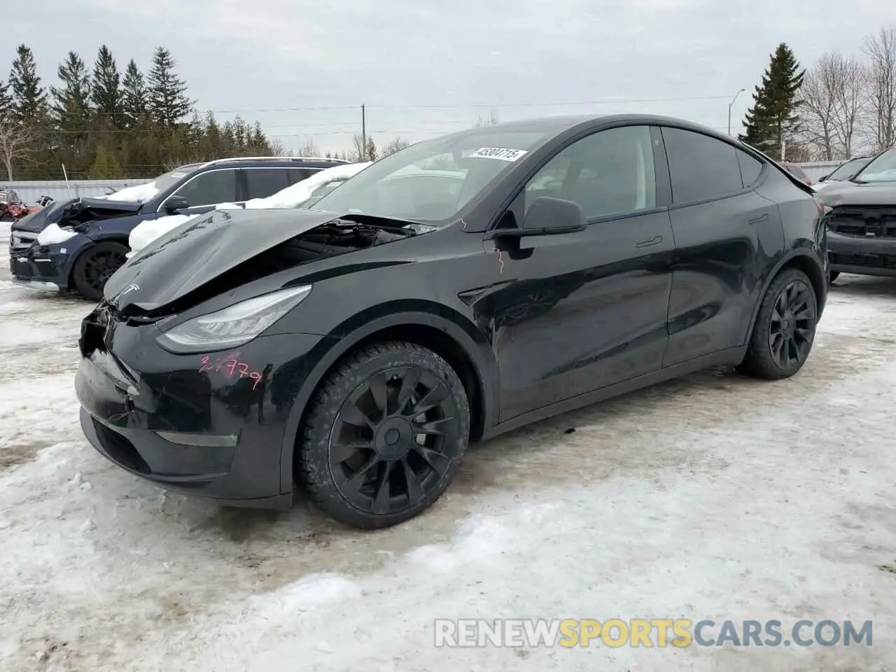 1 Photograph of a damaged car 5YJYGDEE6MF089008 TESLA MODEL Y 2021