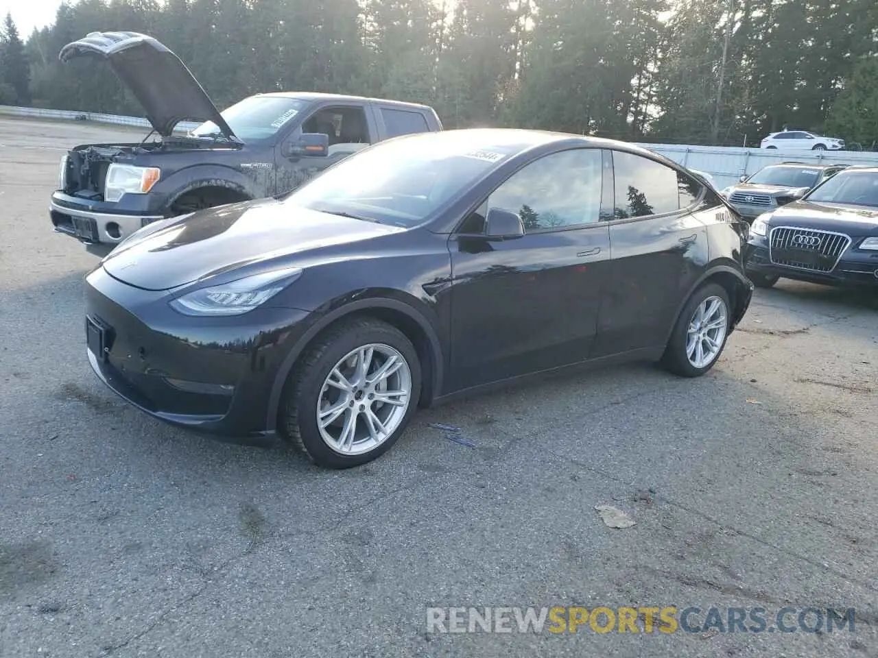 1 Photograph of a damaged car 5YJYGDEE6MF091566 TESLA MODEL Y 2021