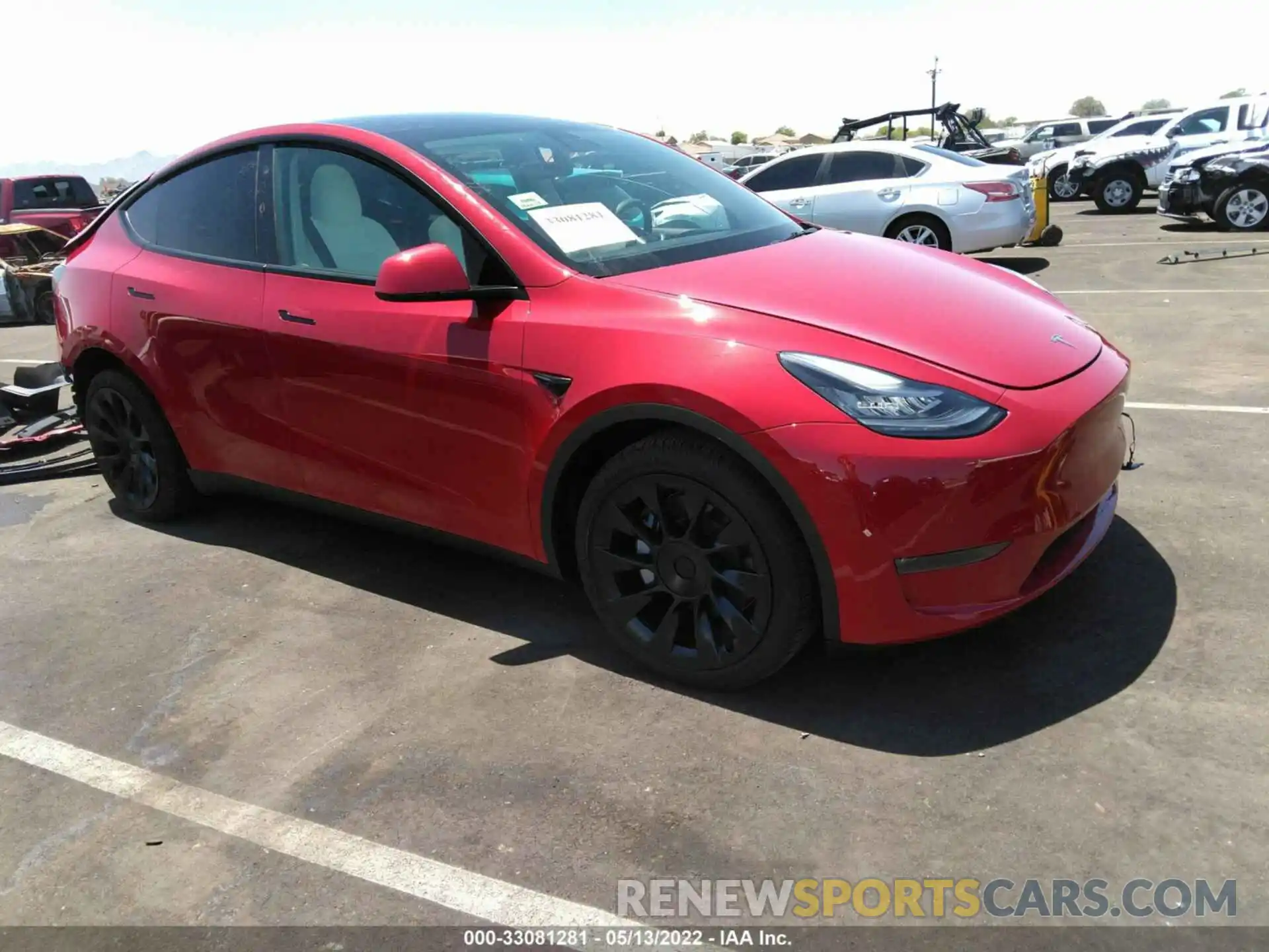 1 Photograph of a damaged car 5YJYGDEE6MF091938 TESLA MODEL Y 2021